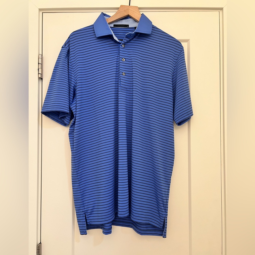 Greyson Golf Polo Shirt Mens Size Large Blue Athleisure Activewear
